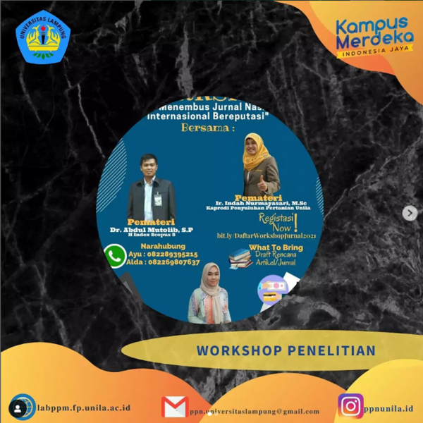 Undangan Workshop Kiat Jitu Menembus Jurnal Nasional dan Internasional Bereputasi