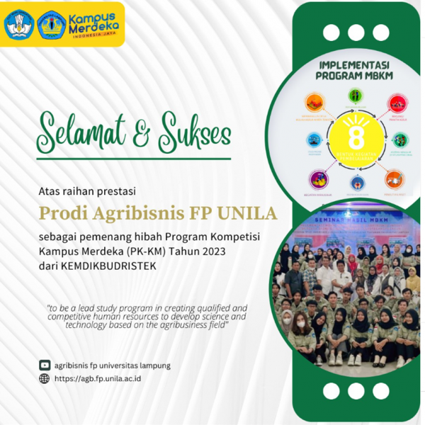 Program Studi Agribisnis Fakultas Pertanian Universitas Lampung Raih Hibah Program Kompetisi Kampus Merdeka (PK-KM) Tahun&hellip;